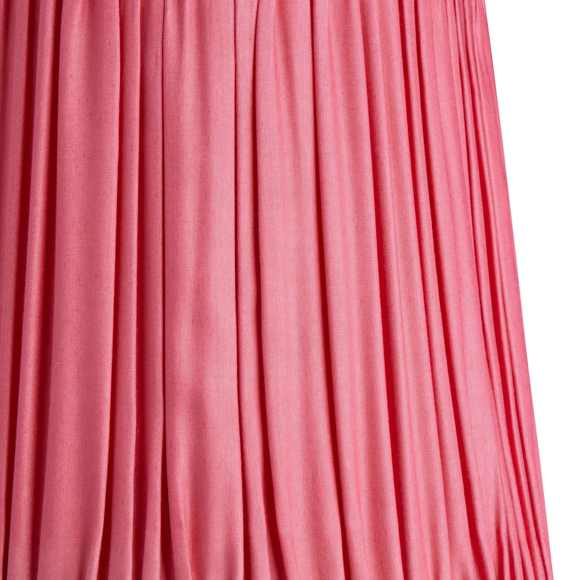 14cm tall tapered gathered lampshade in raspberry taj silk
