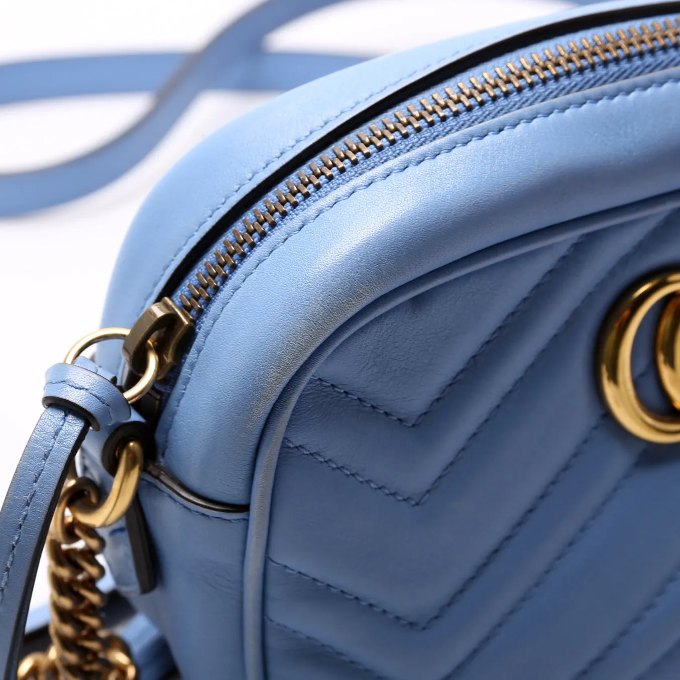 448065 Marmont Mini Camera Bag Blue