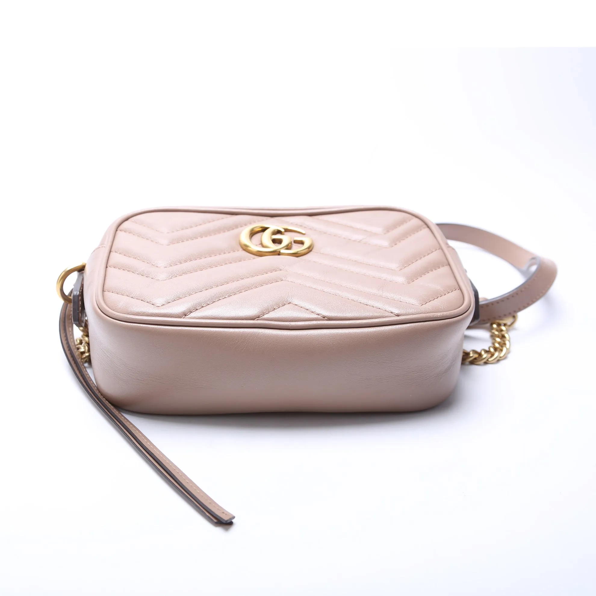 448065 Marmont Mini Camera Bag Nude