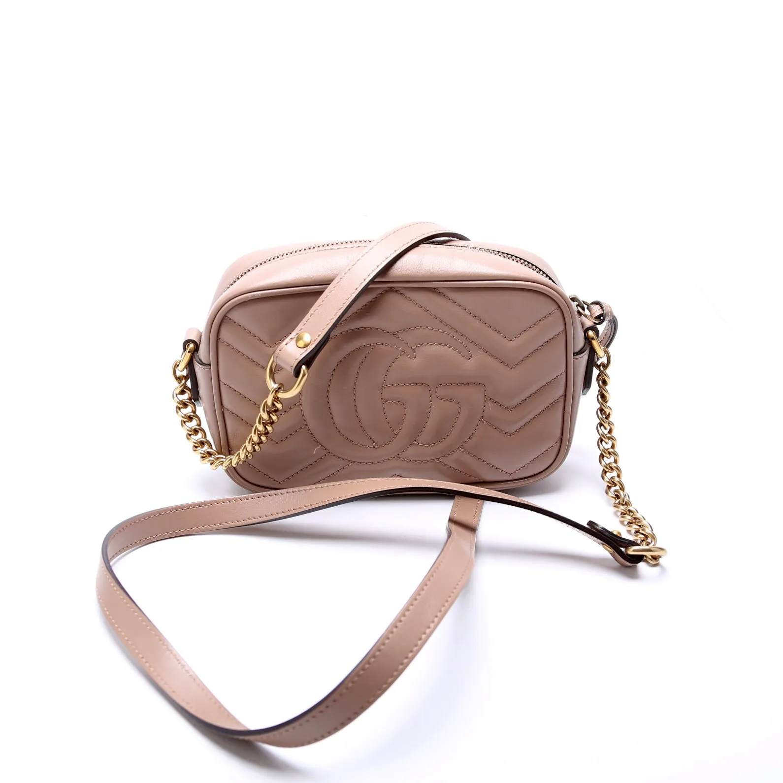 448065 Marmont Mini Camera Bag Nude