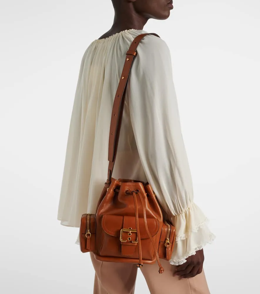 Chloe Camera leather bucket bag