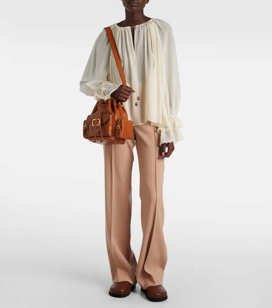 Chloe Camera leather bucket bag