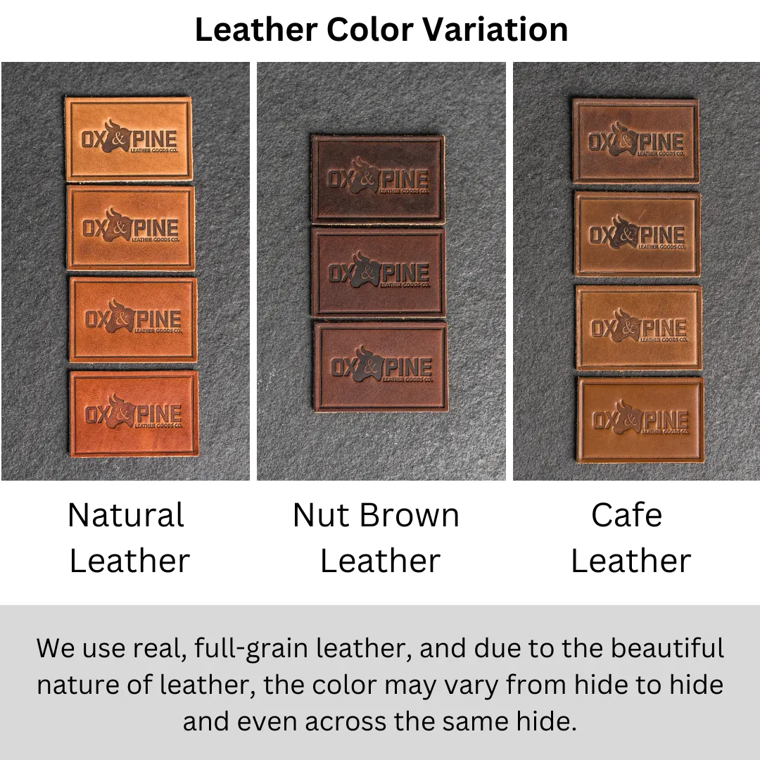 Compass Rose Leather Patches with optional Velcro added
