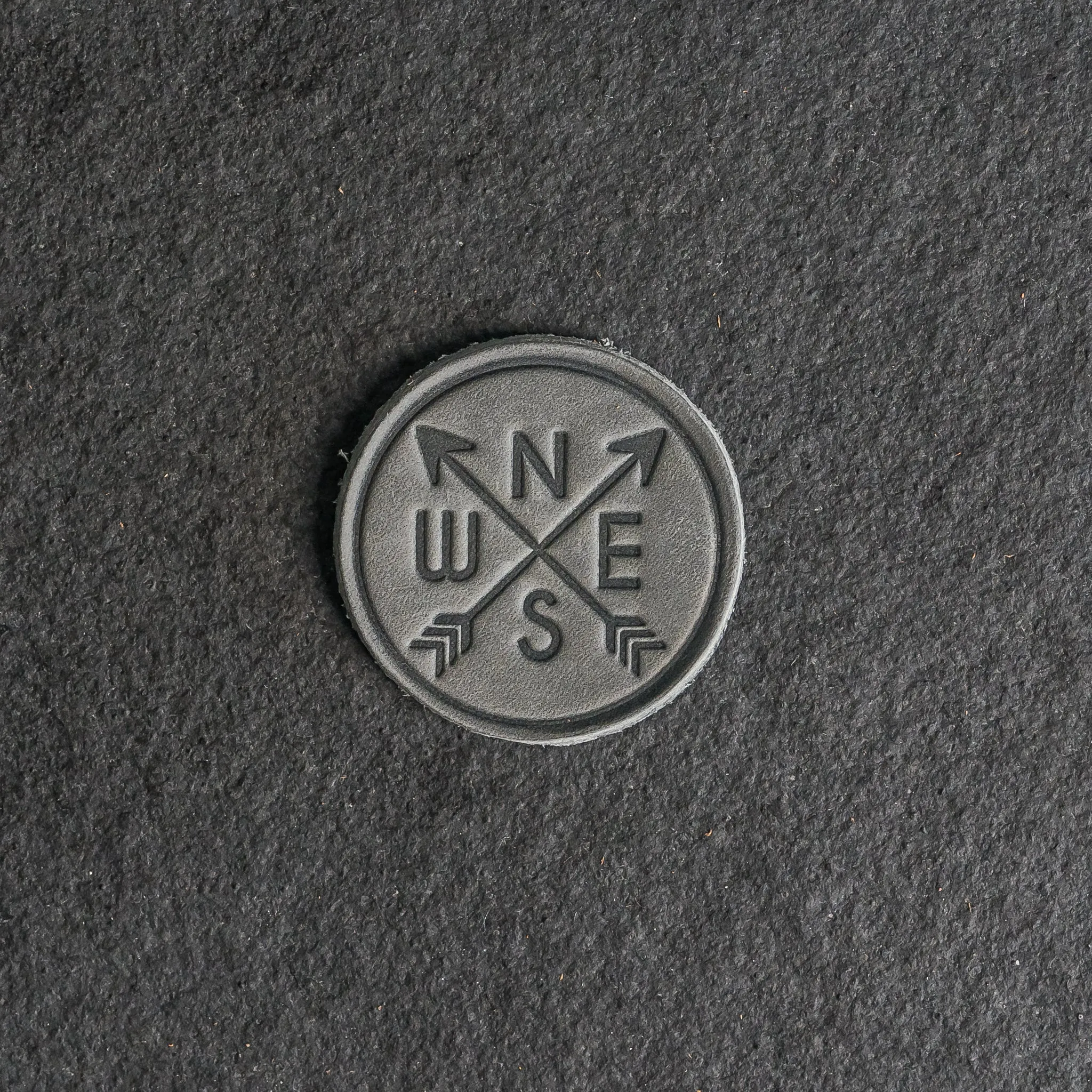 Compass Rose Leather Patches with optional Velcro added