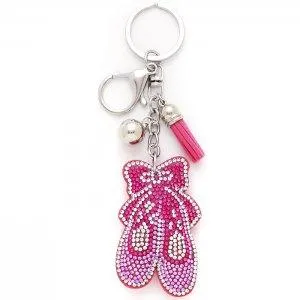 Dasha Puffy Ballet Shoe Keychain