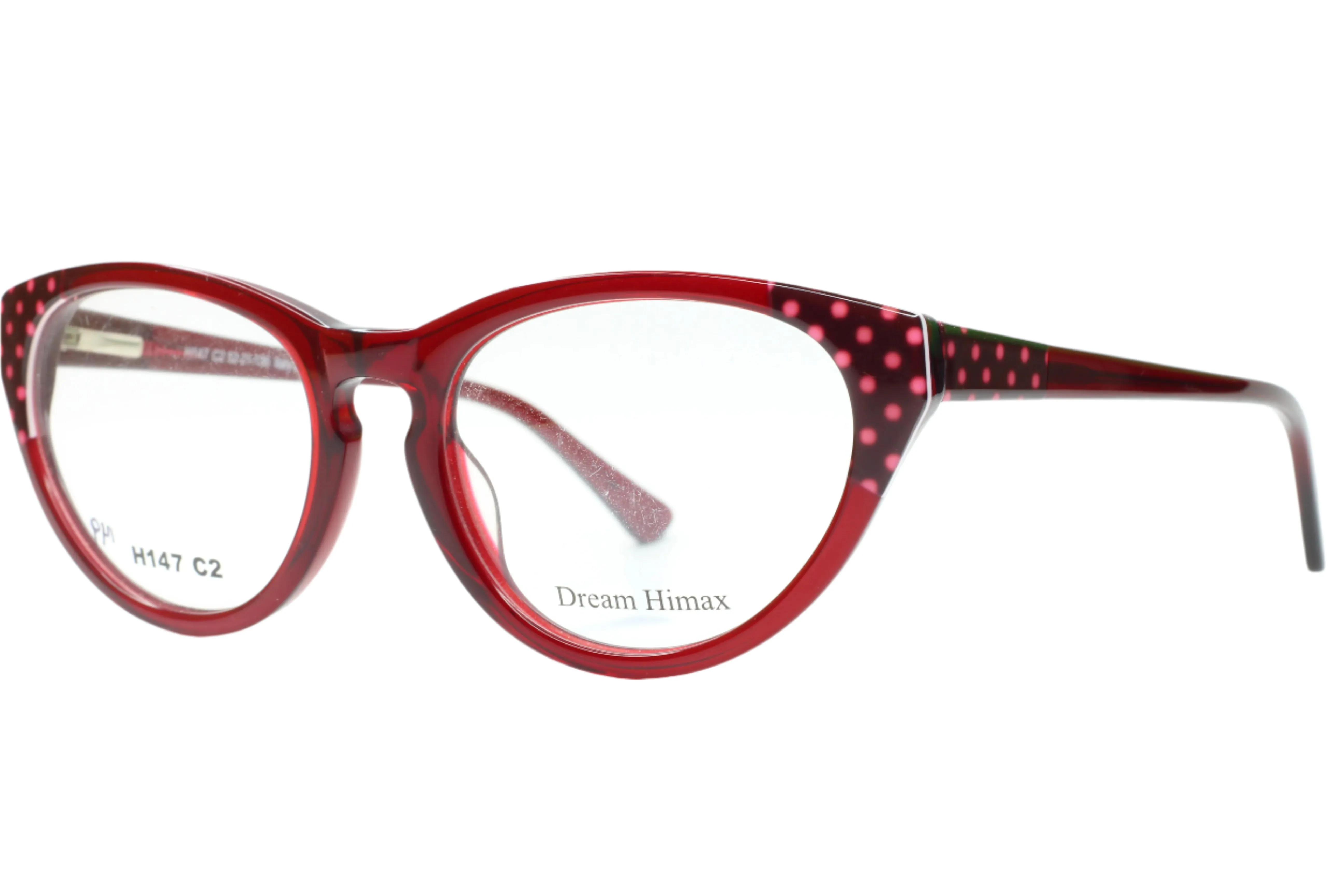 Dream Himax H147 Burgundy Pink Designer Eyeglasses -Wo