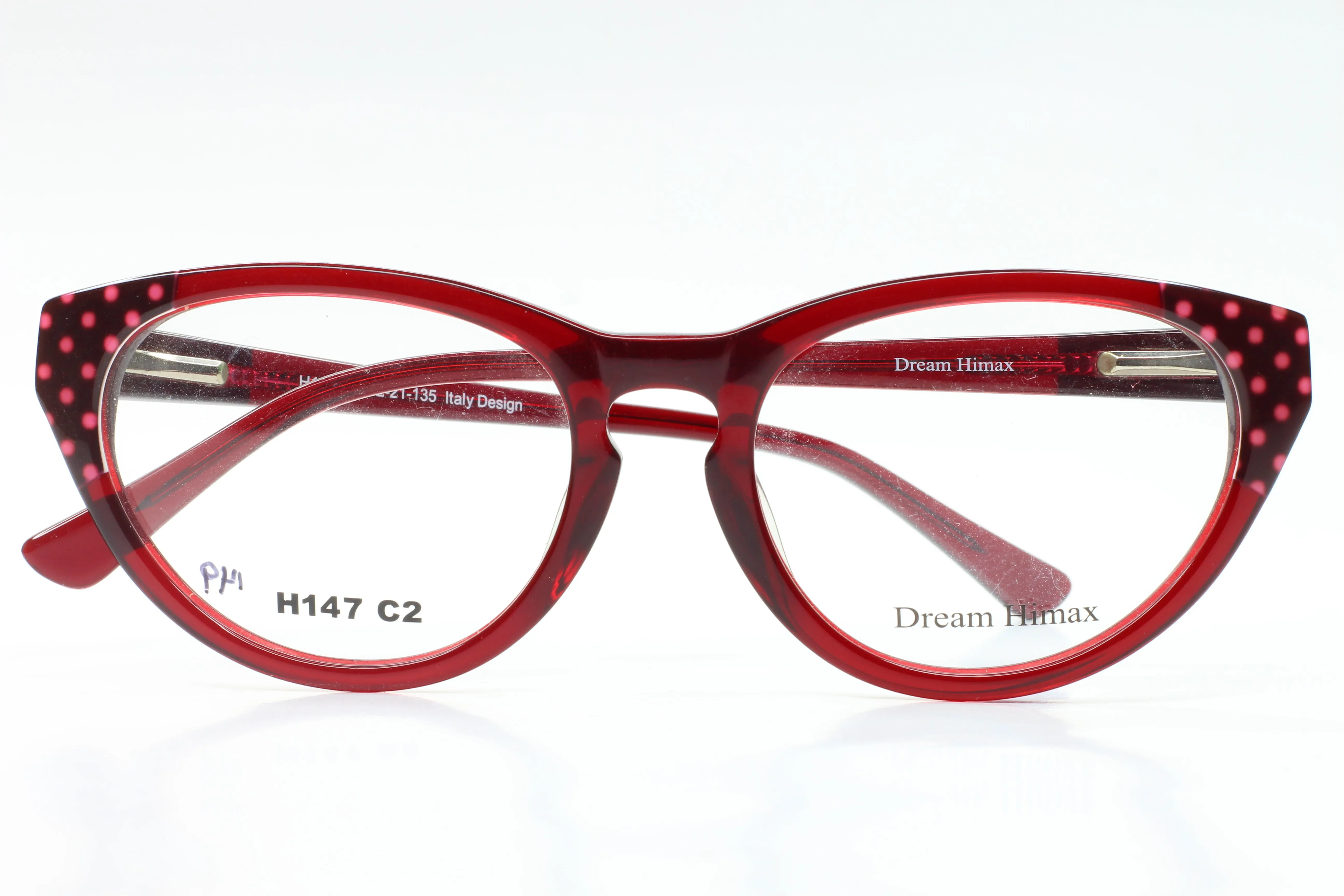 Dream Himax H147 Burgundy Pink Designer Eyeglasses -Wo