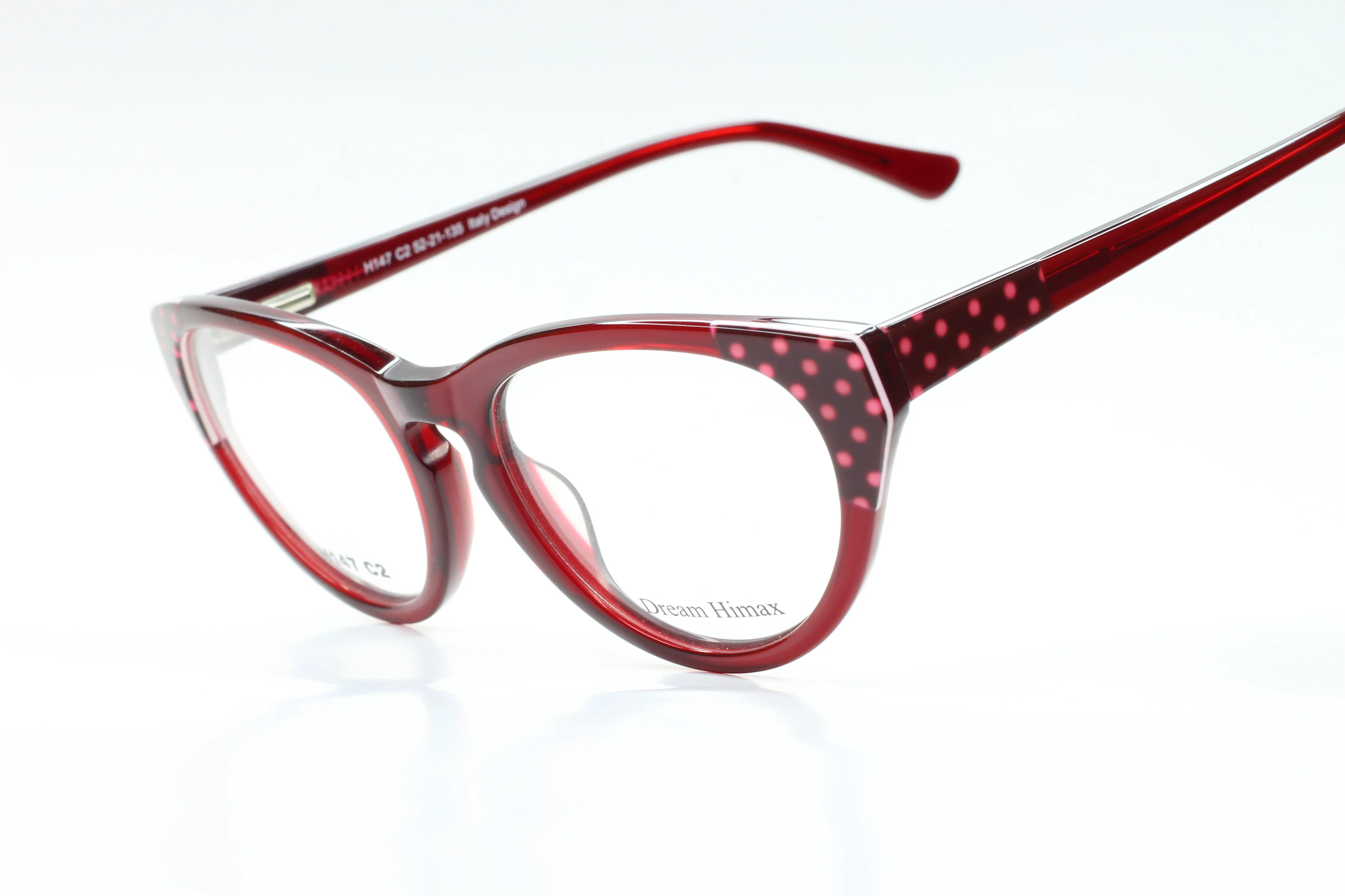 Dream Himax H147 Burgundy Pink Designer Eyeglasses -Wo