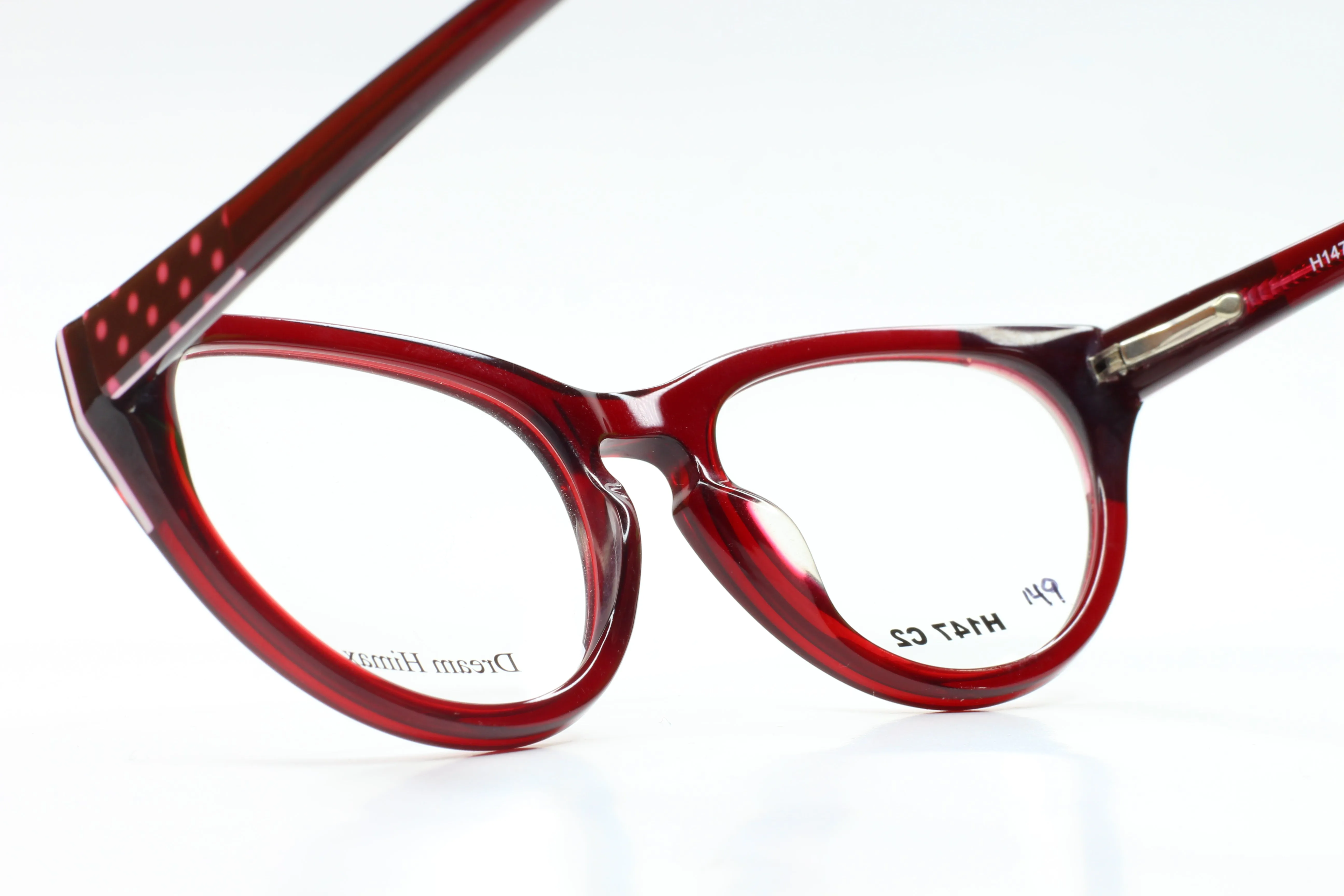 Dream Himax H147 Burgundy Pink Designer Eyeglasses -Wo