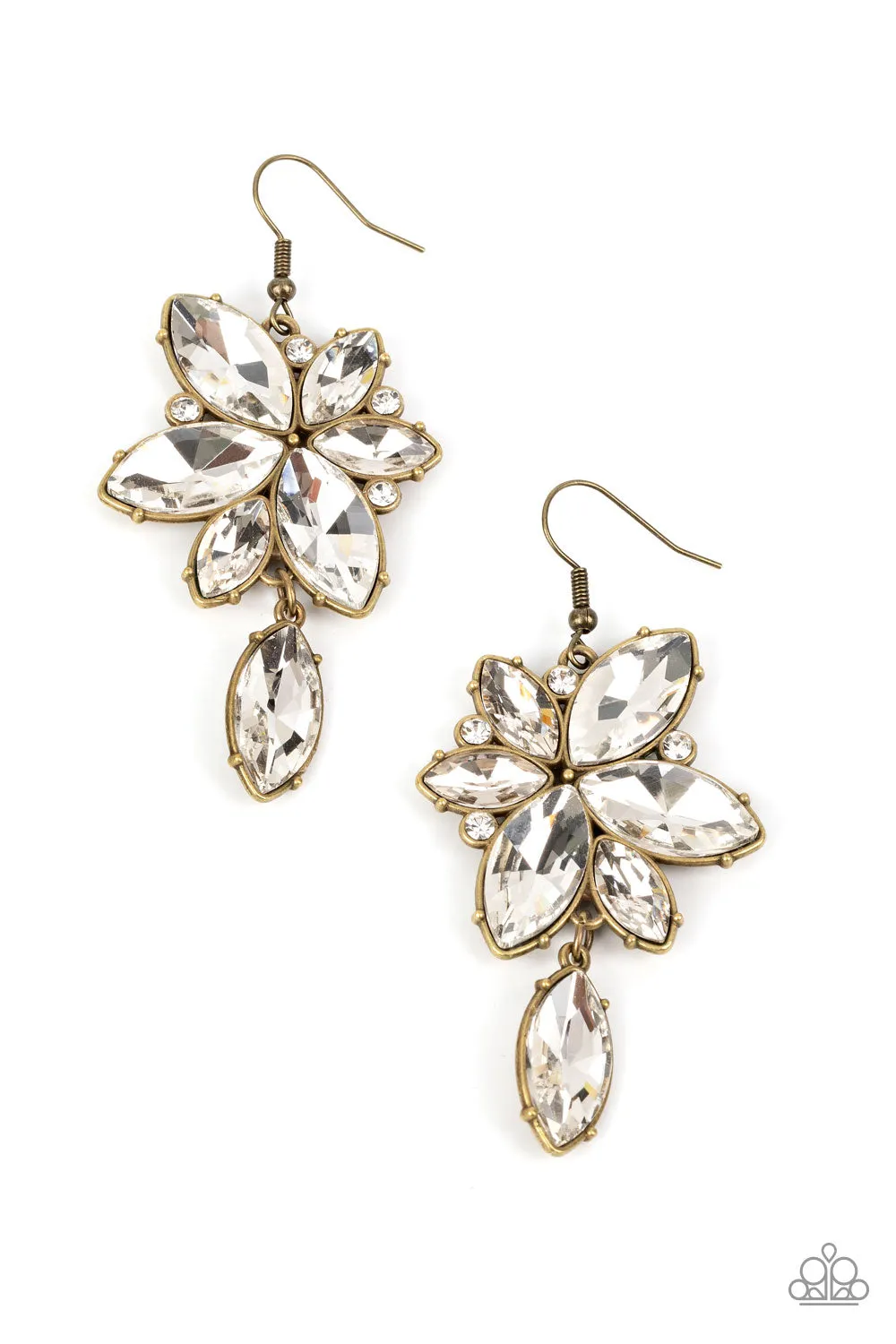 Earrings Radiant Retrospection - Brass