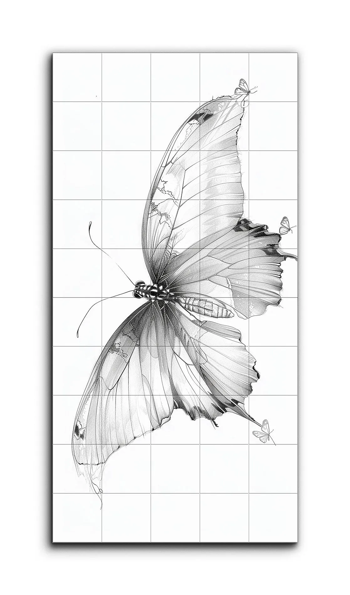 Ethereal Butterfly: Monochrome Elegance