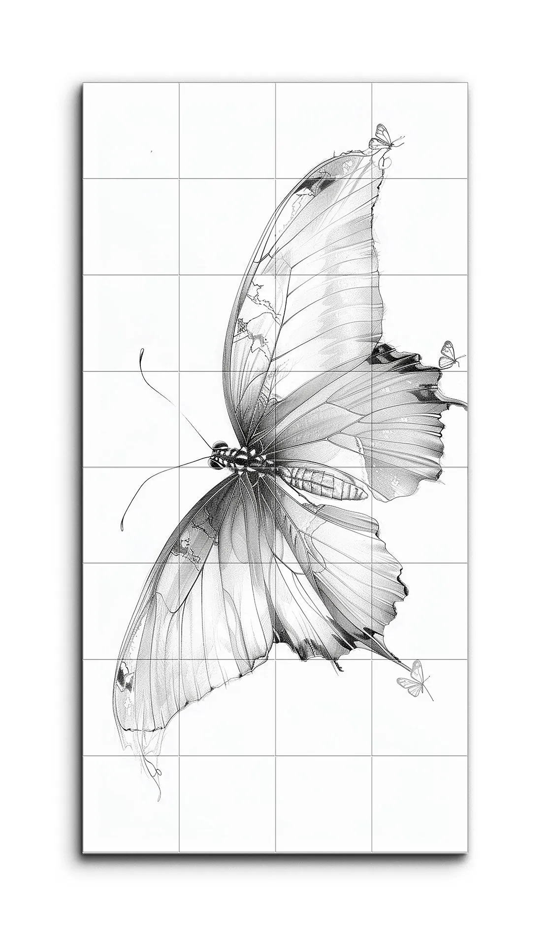 Ethereal Butterfly: Monochrome Elegance