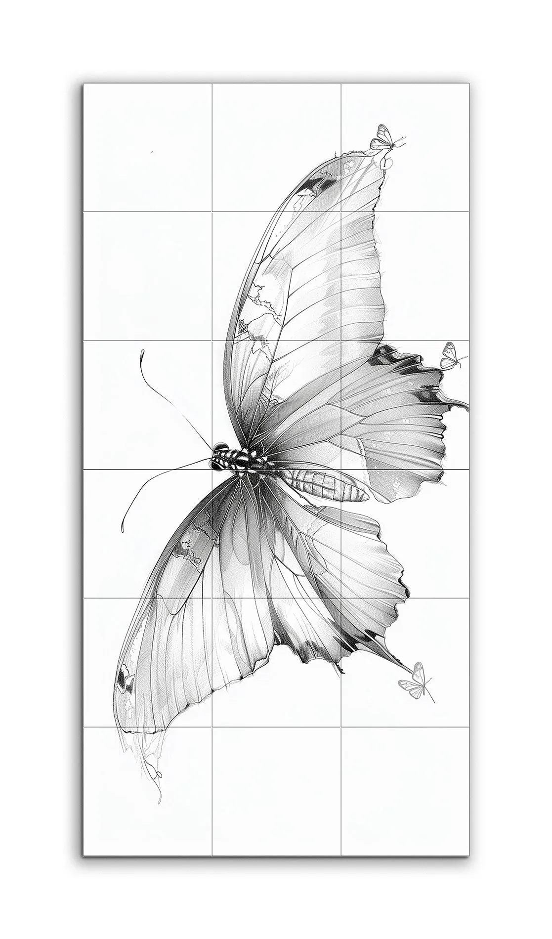 Ethereal Butterfly: Monochrome Elegance