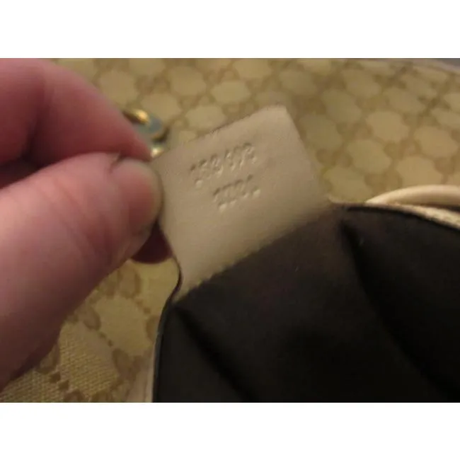 Gucci Jackie Modern Purses White Leather And Gg Leather Hobo Bag