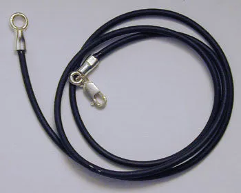 Leather and Sterling Silver Necklace