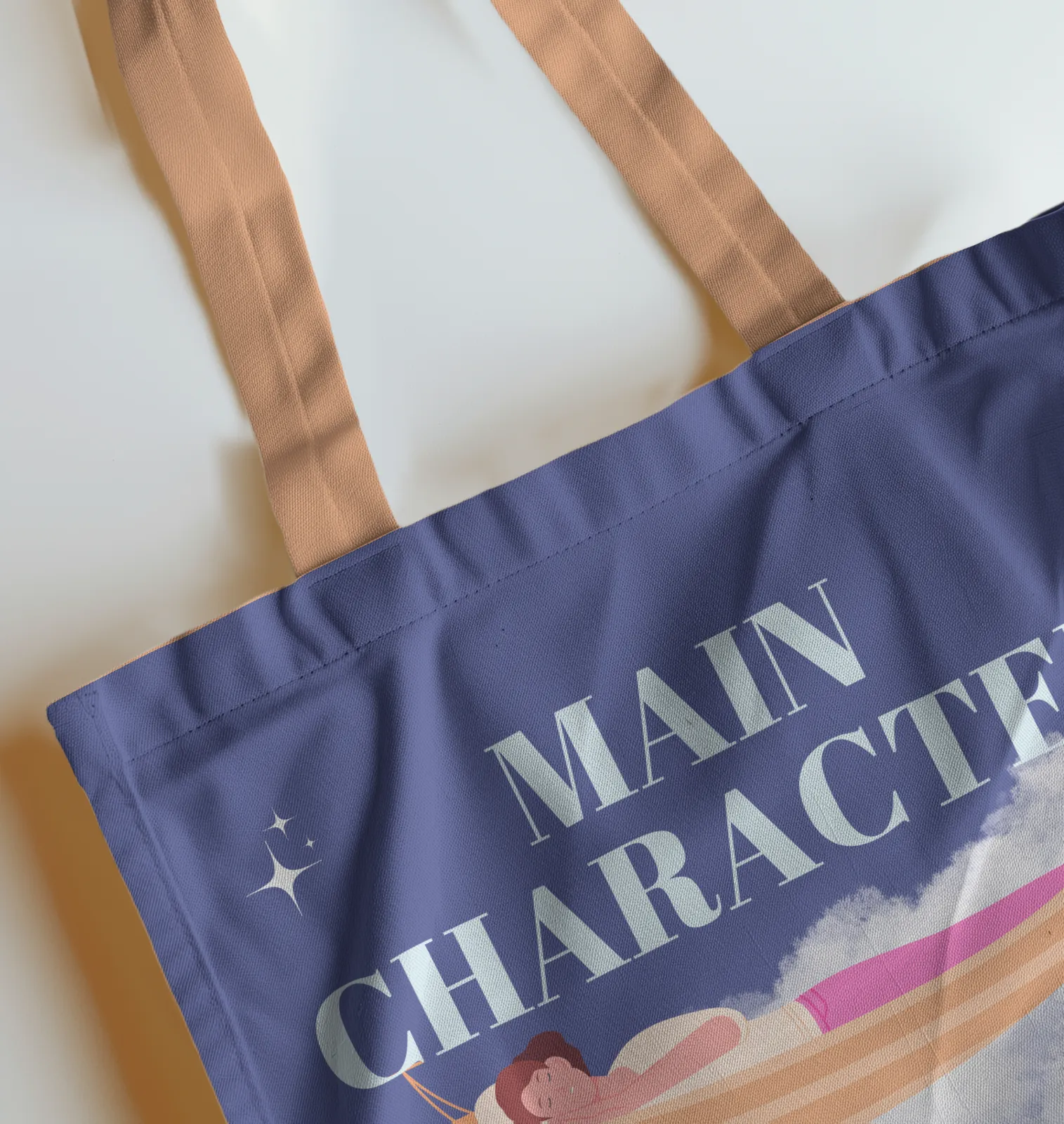 Main Character Minor Effort Tote bag with Zipper Dark Blue