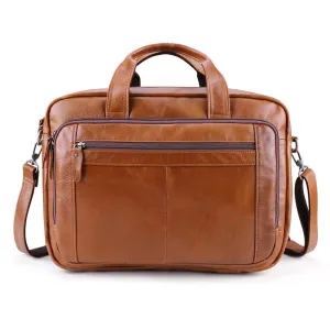 YAAGLE Genuine Leather Computer Messenger Handbag Briefcase YG6476