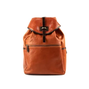 YAAGLE Unisex Vegetable Tanned Leather Drawstring Backpack YGM8124
